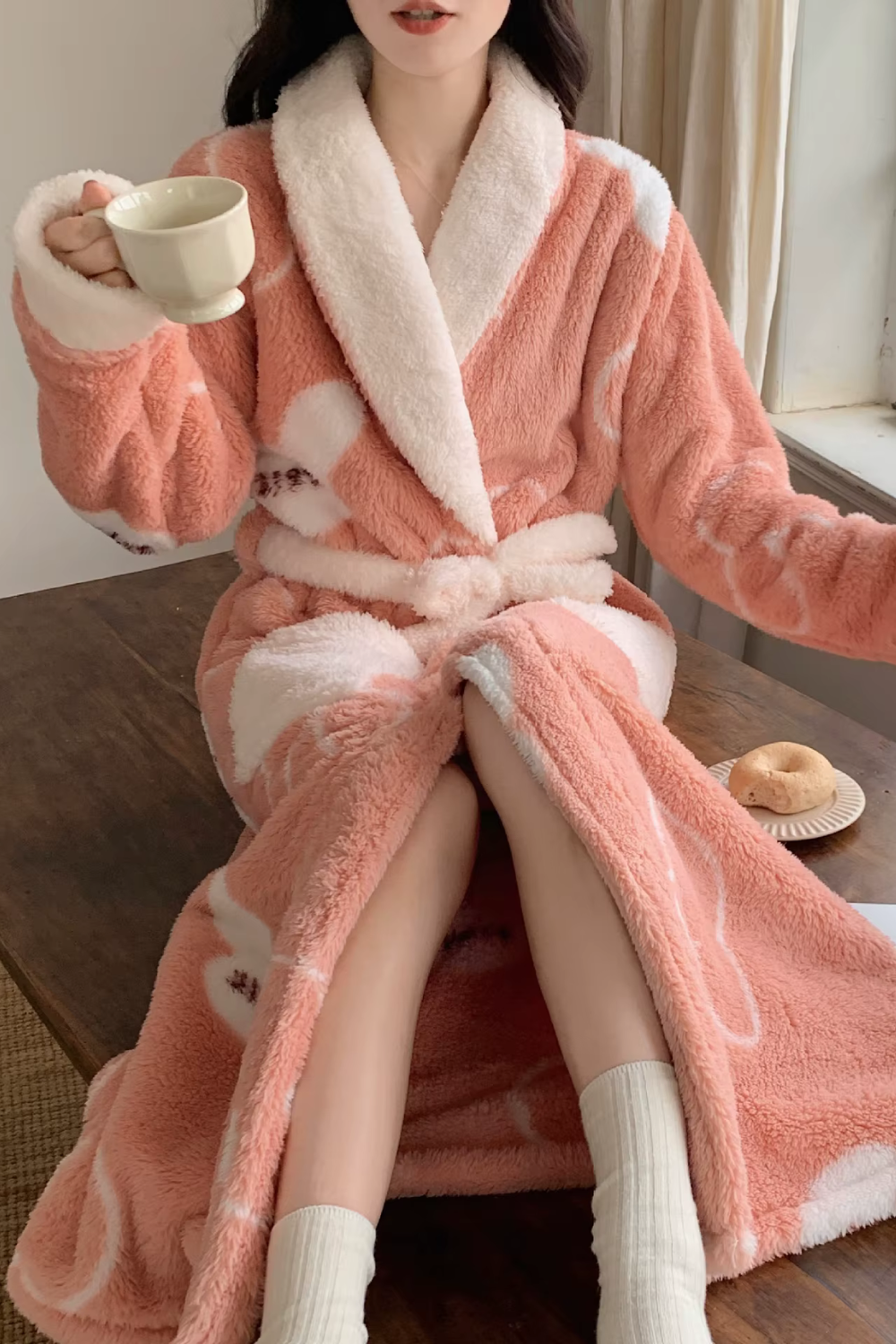 Peignoir Rose Peignoir Pilou Femme Peignoir Pilou-pilou En