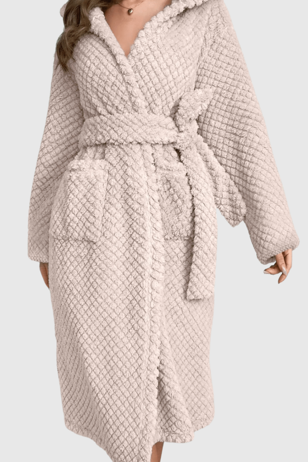 Peignoir Polaire Peignoir Femme éponge Capuche Robe De Chambre