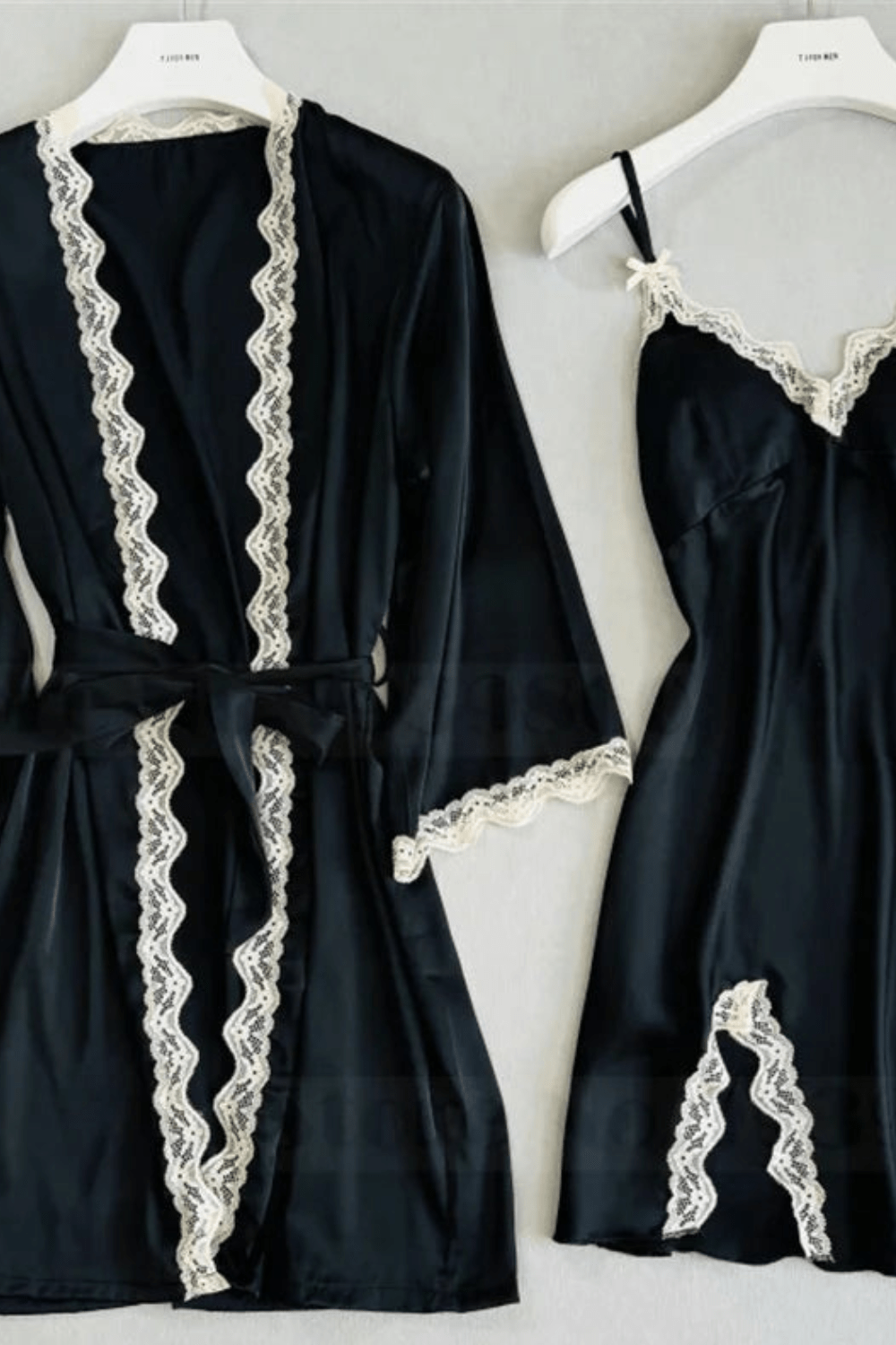 kimono | Ensemble Nuisette Noir / XL