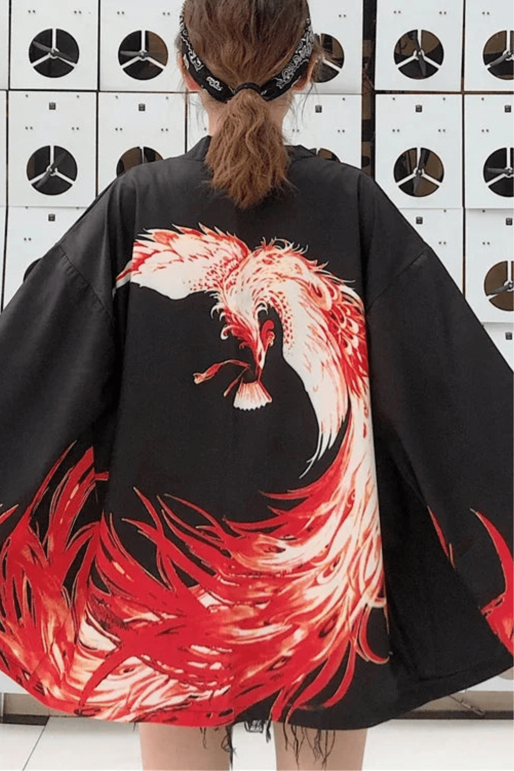 Kimono Femme | Court Noir / Taille unique
