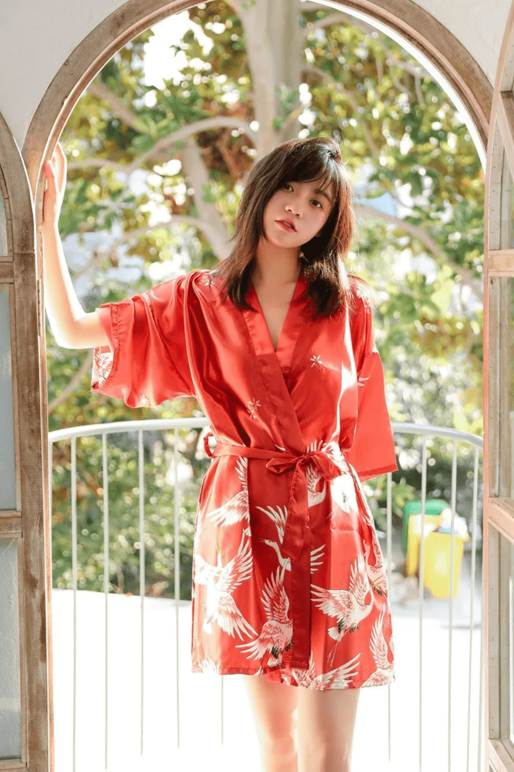 Kimono Femme | Peignoir Rouge / XL