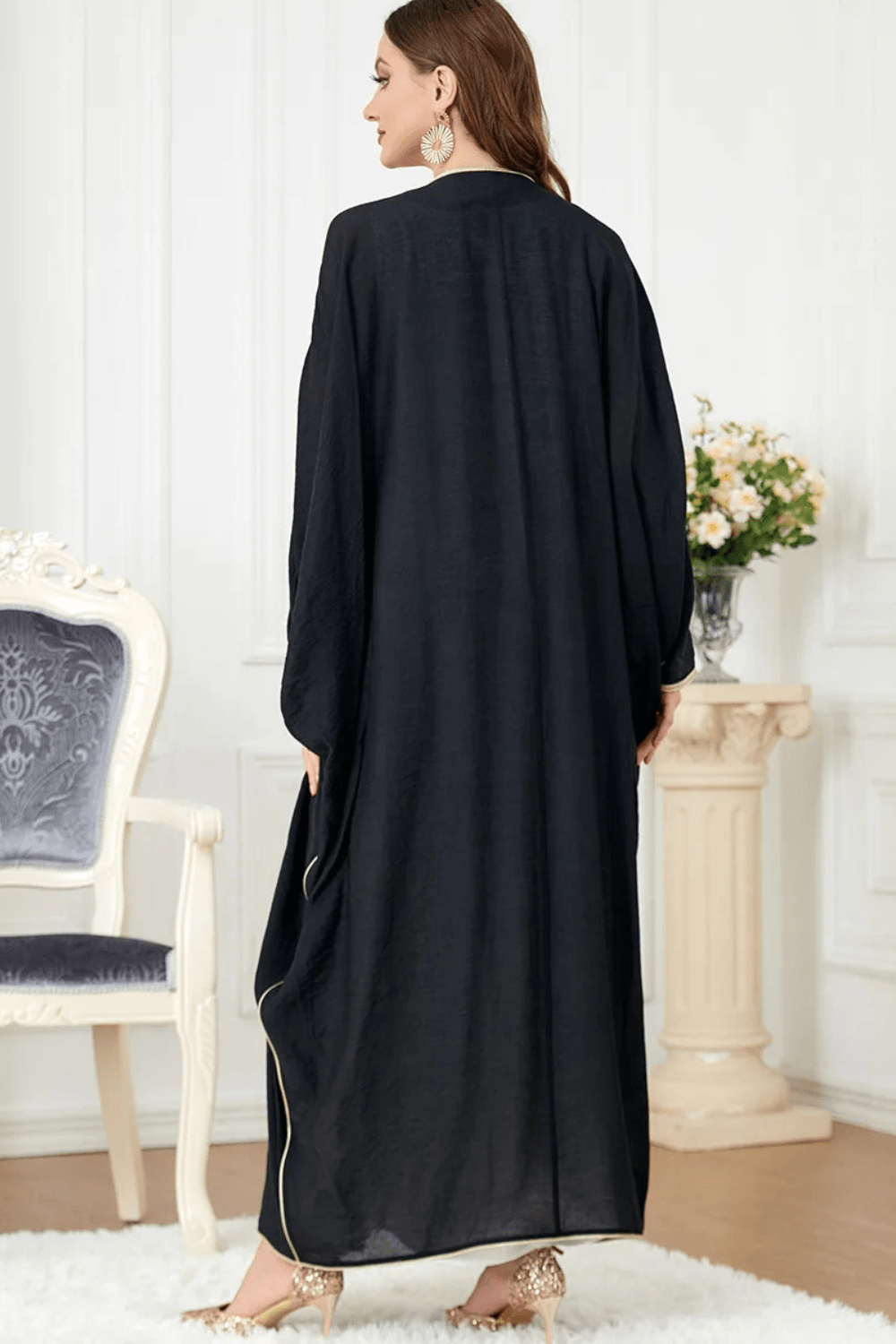 Kimono | Marocain Noir / Taille unique