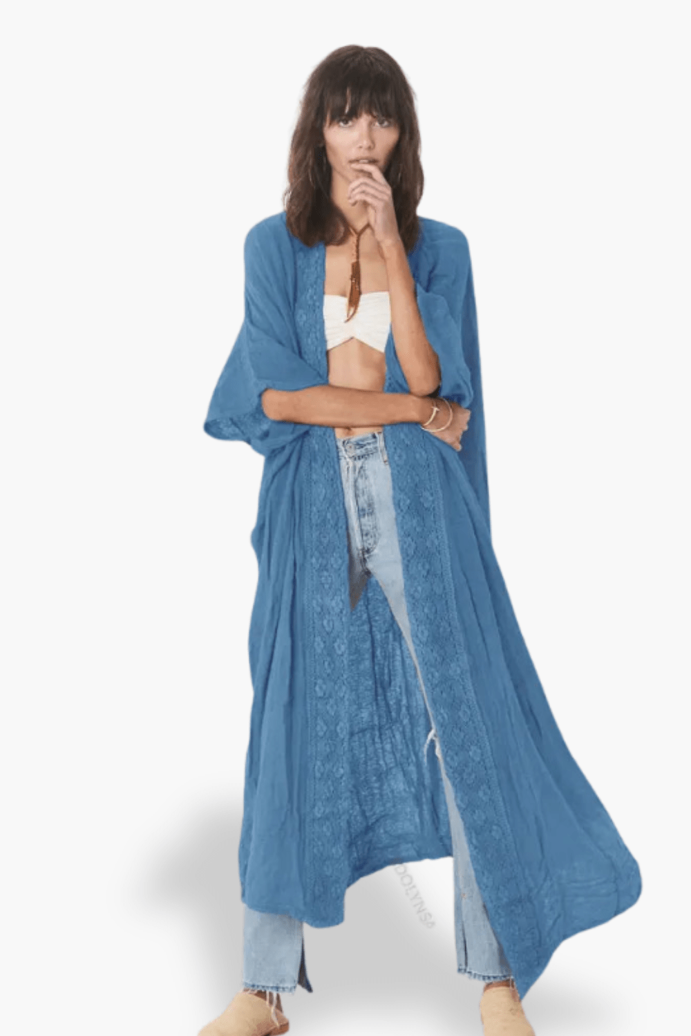 Kimono | Marron Bleu / Taille unique