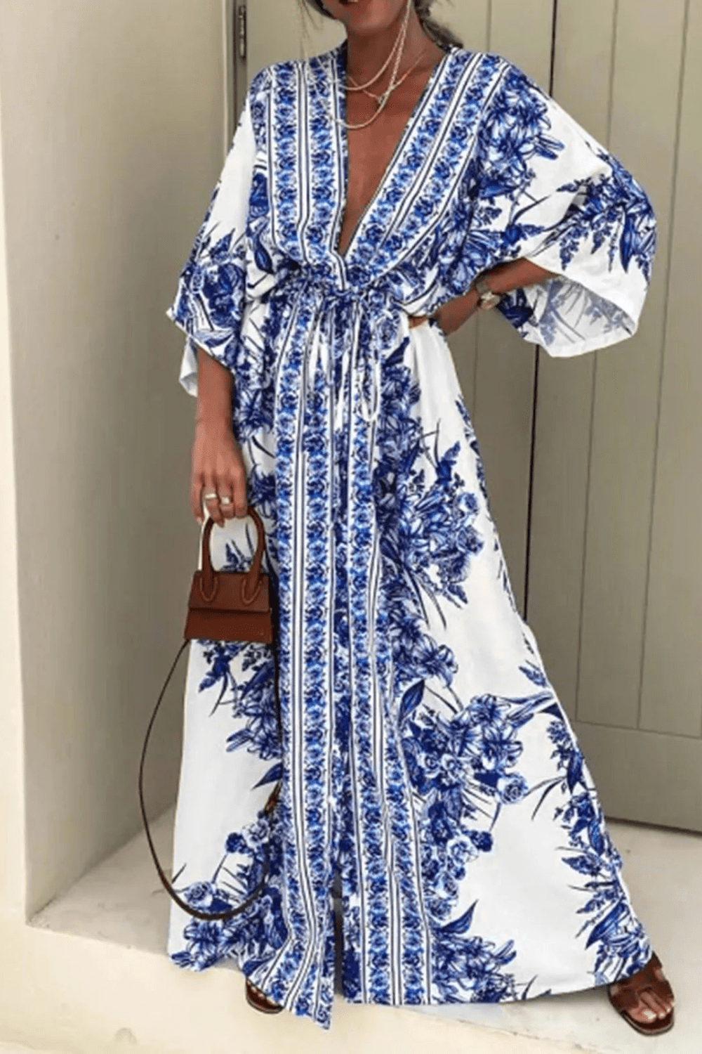 Kimono | Robe Bleu Bleu marine / XXL