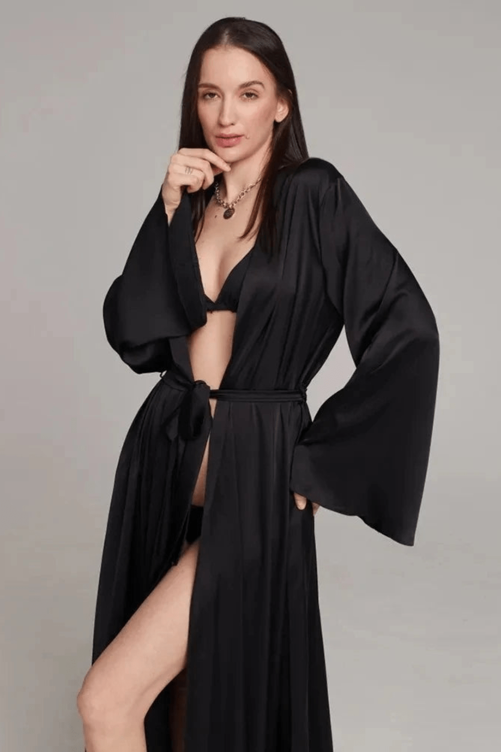 Kimono | Robe de Chambre Noir / XL