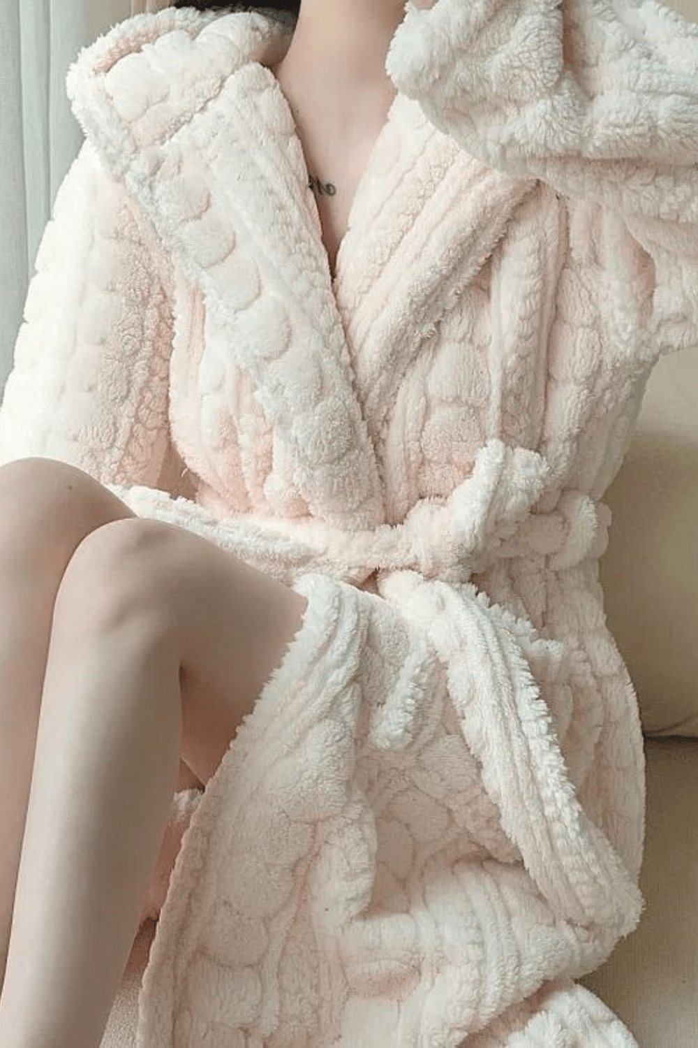 peignoir a capuche femme