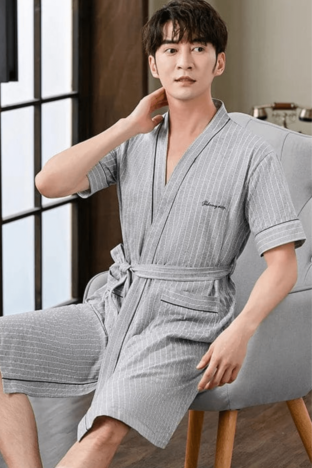 peignoir homme court