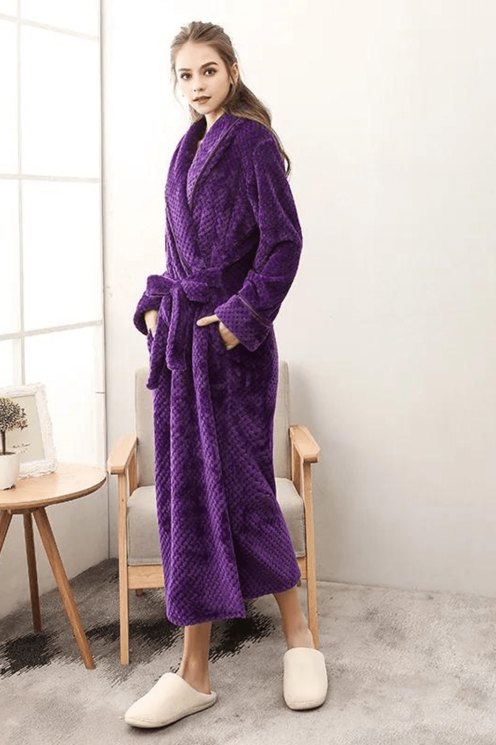 peignoir de bain coton femme