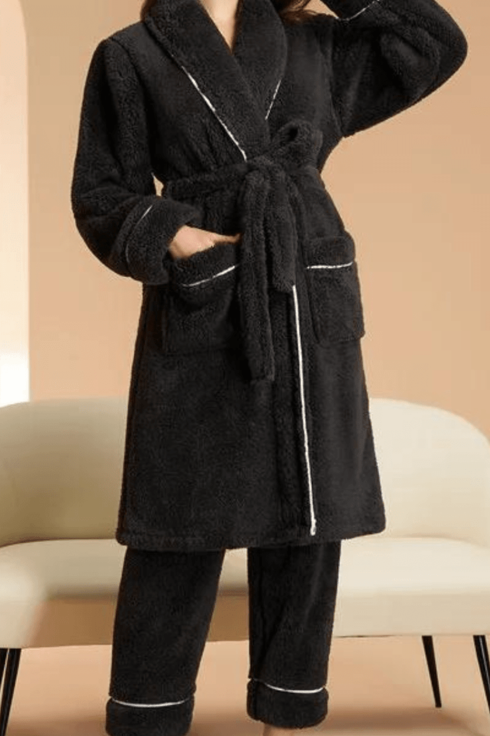 peignoir de bain en eponge