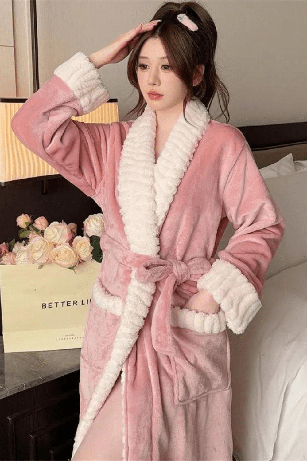 peignoir femme doux