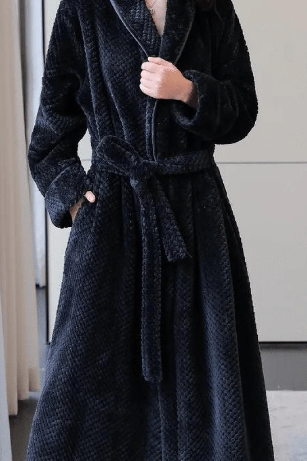 peignoir femme noir