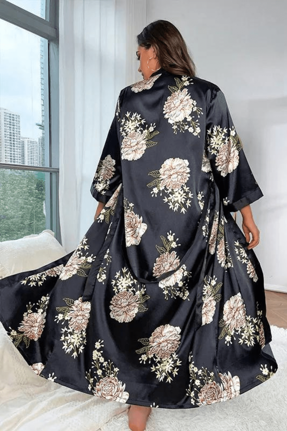 peignoir kimono long femme
