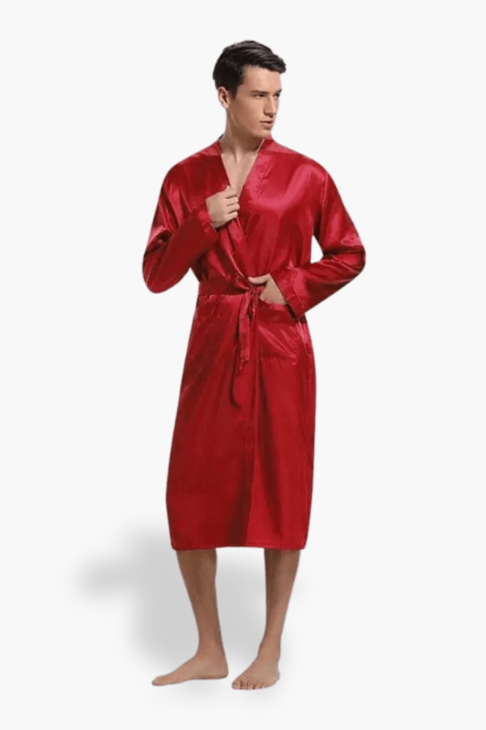 peignoir homme rouge