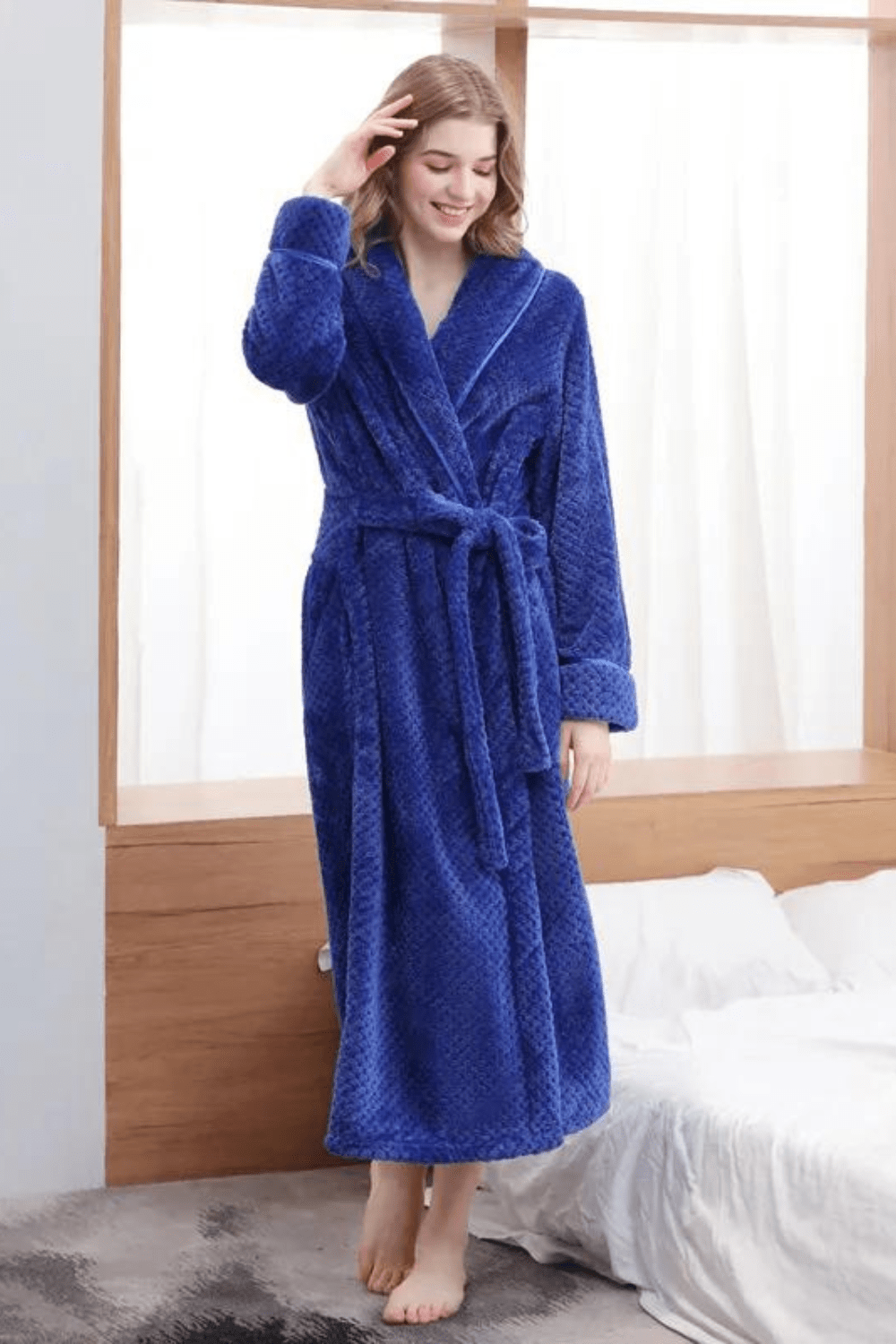 peignoir polaire chaud femme