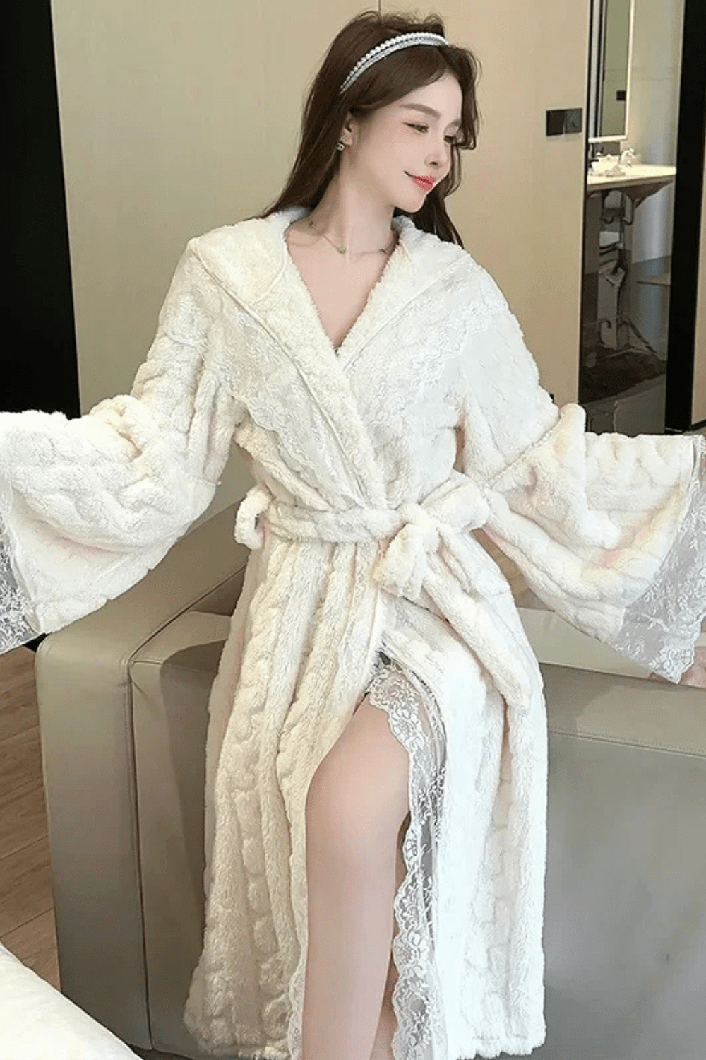 Peignoir | Robe Blanc / XL