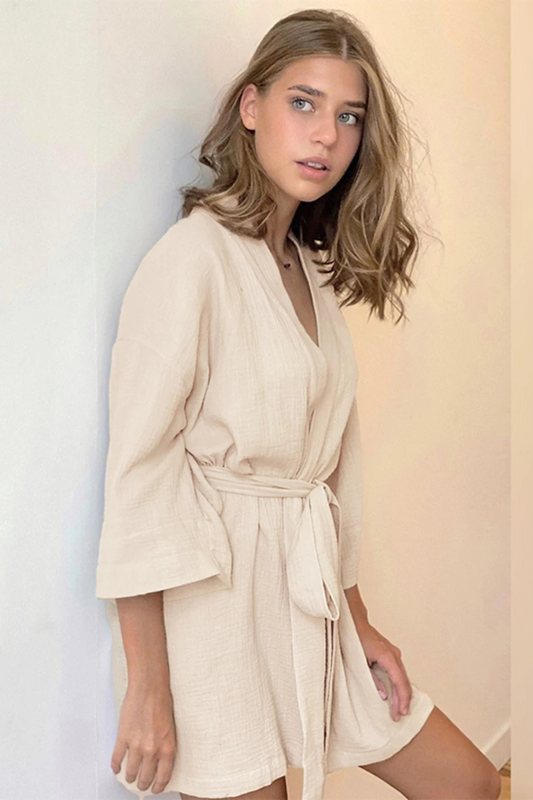 Peignoir Femme | Coton Nid d'Abeille