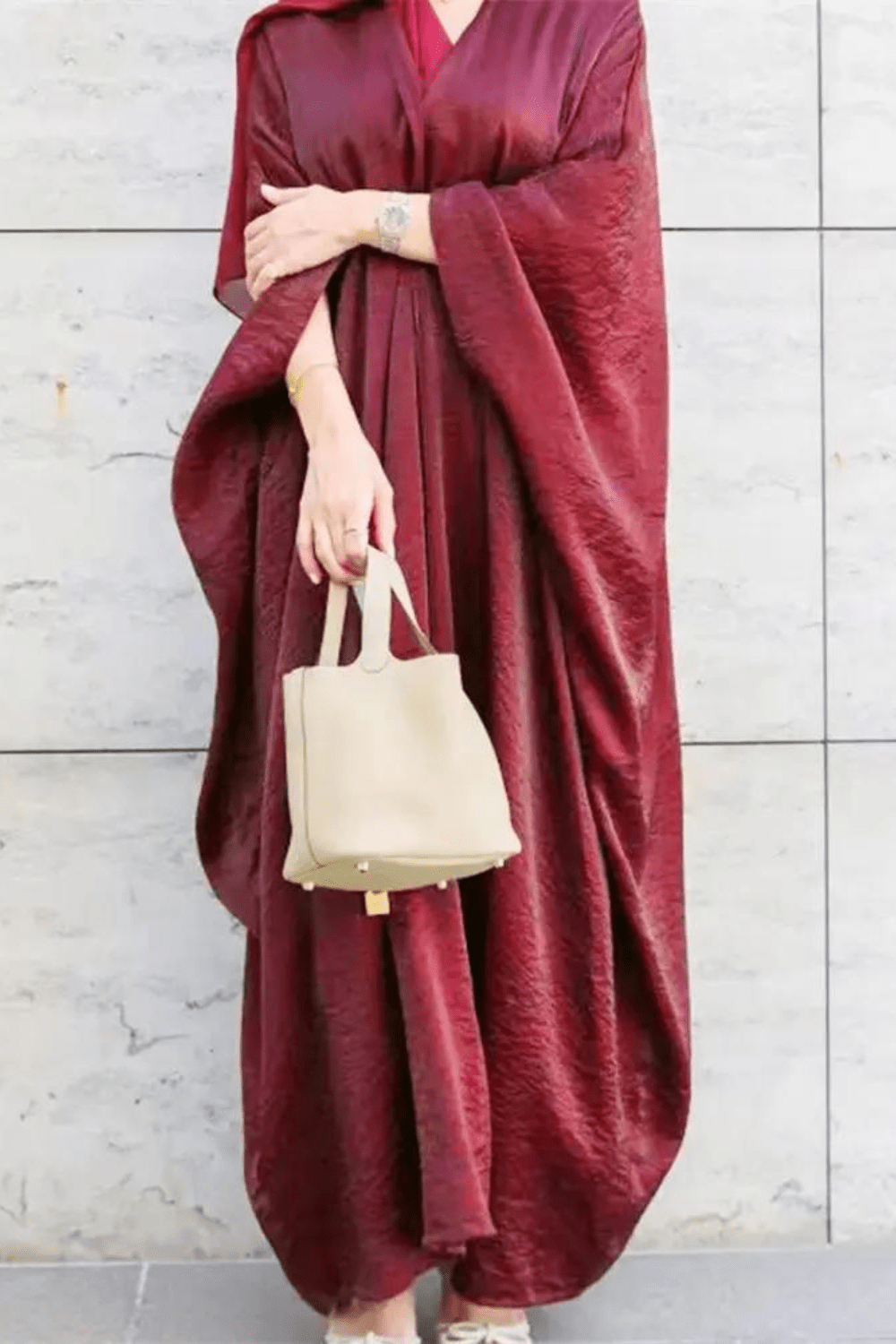 ensemble abaya kimono satin