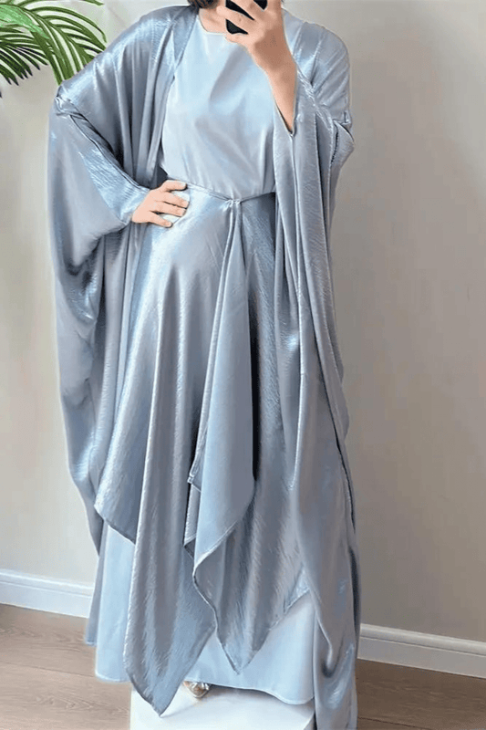 ensemble abaya kimono satin