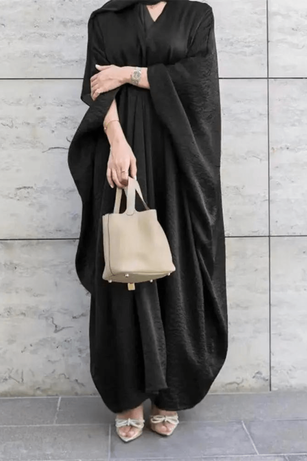 ensemble abaya kimono satin