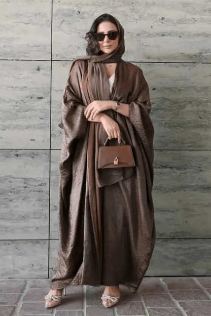 ensemble abaya kimono satin