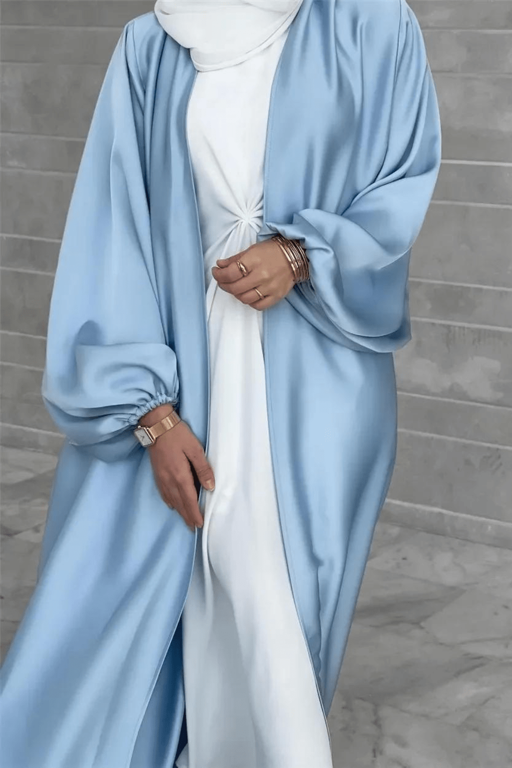 kimono abaya satin