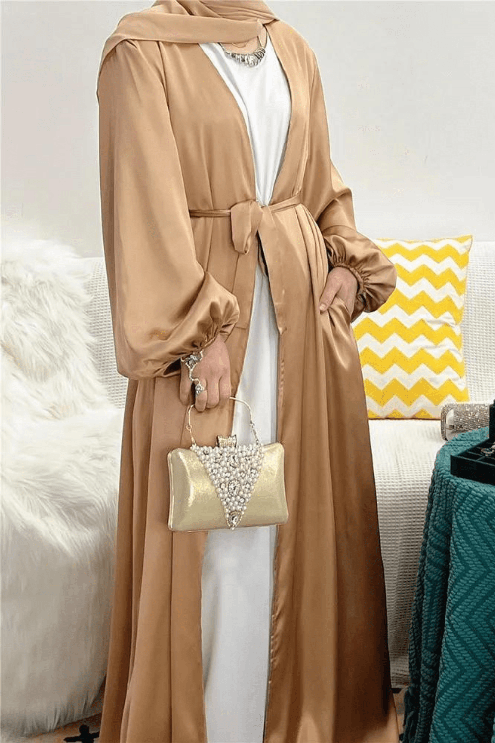 kimono abaya satin