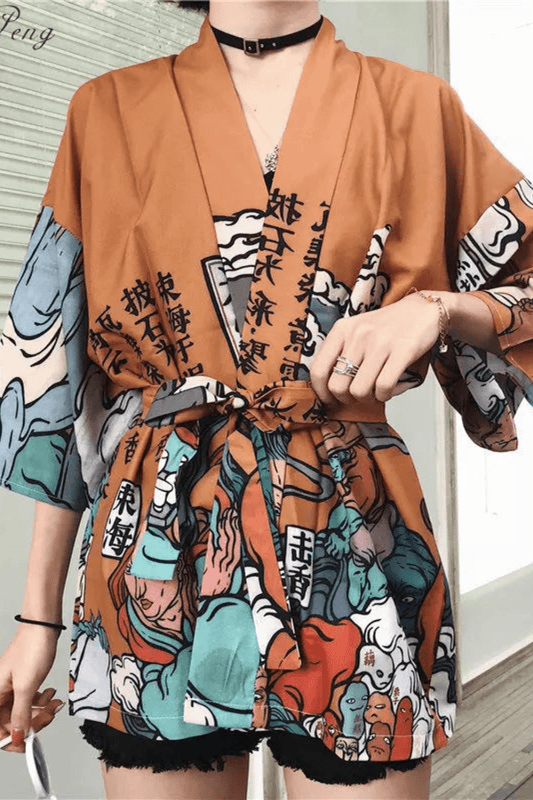 Kimono | Coréen Marron / Taille unique