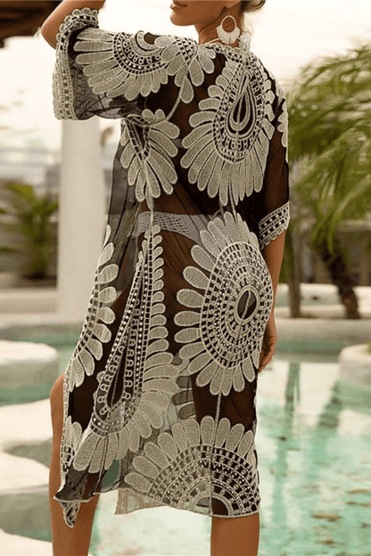 Kimono | Crochet Noir / Taille unique