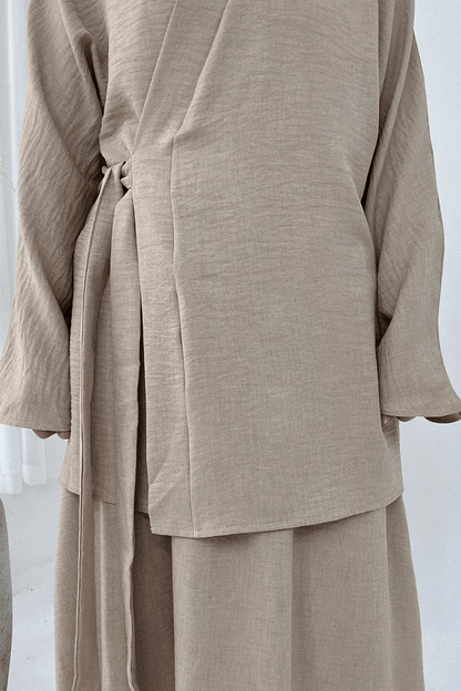 Kimono | Ensemble Jupe Beige / L