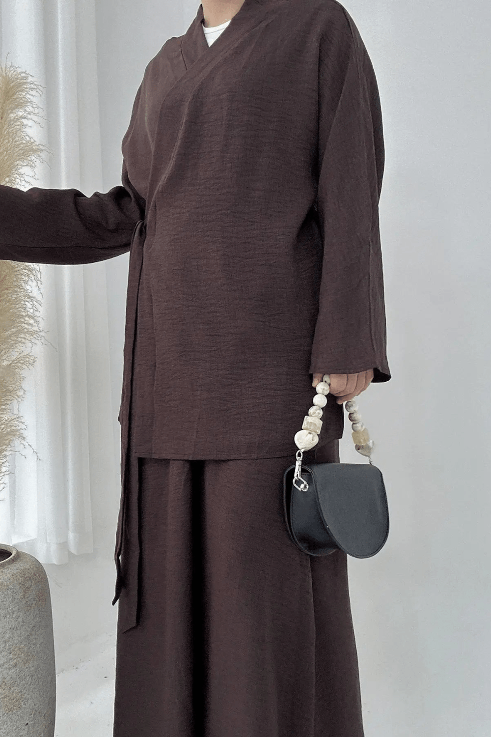 Kimono | Ensemble Jupe Marron / S
