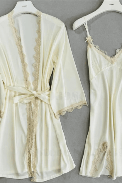 kimono | Ensemble Nuisette Blanc / XL