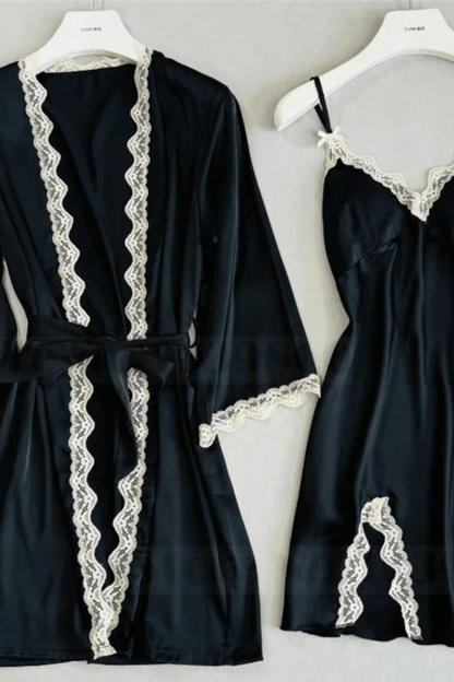 kimono | Ensemble Nuisette Noir / XL