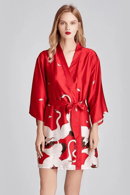 Kimono Femme | Robe de Chambre Rouge / XXL