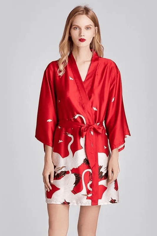 Kimono Femme | Robe de Chambre Rouge / XXL