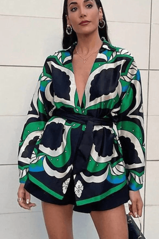 Kimono Femme | Veste Courte Vert / L