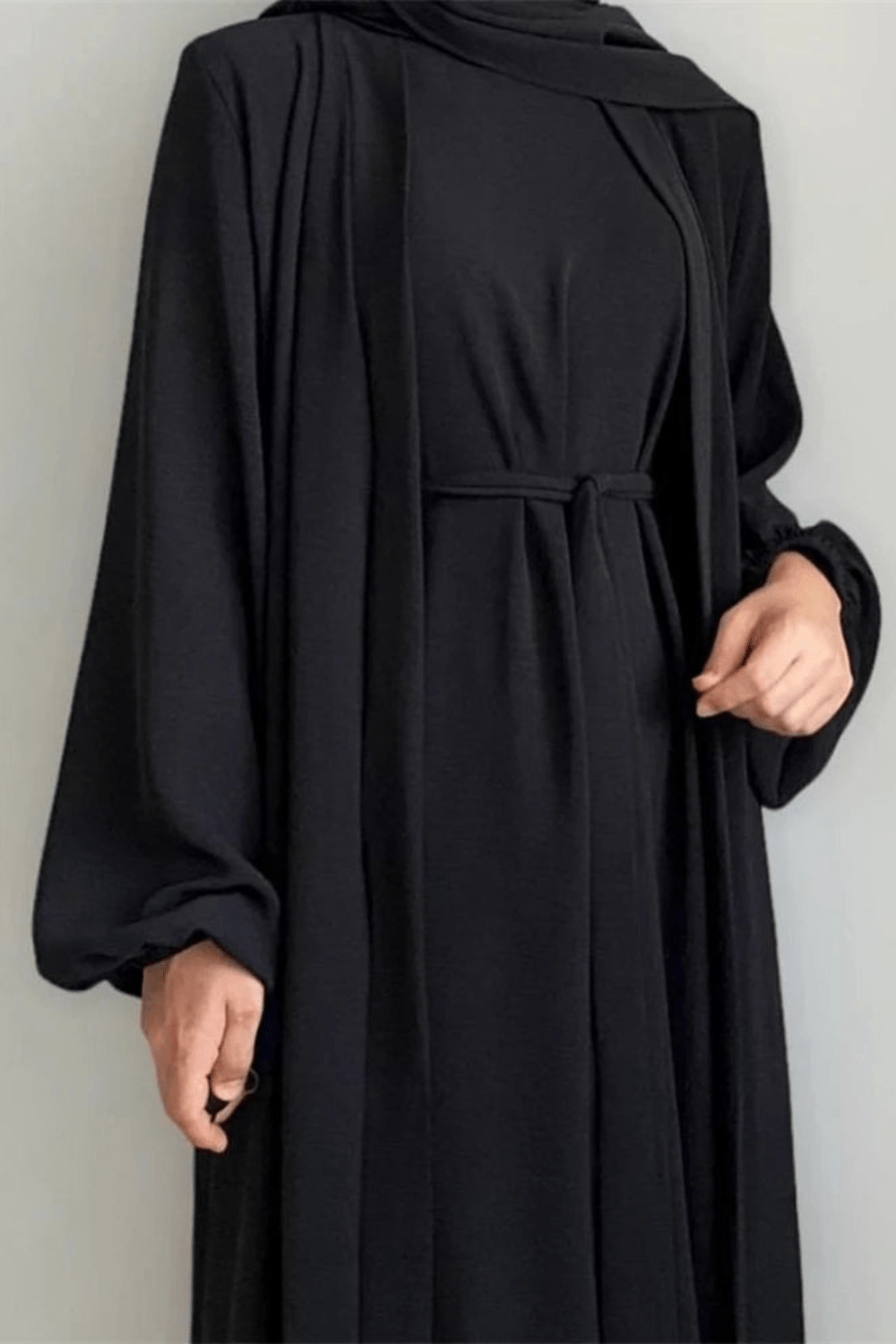 Kimono Femme | Voilée Noir / XXL