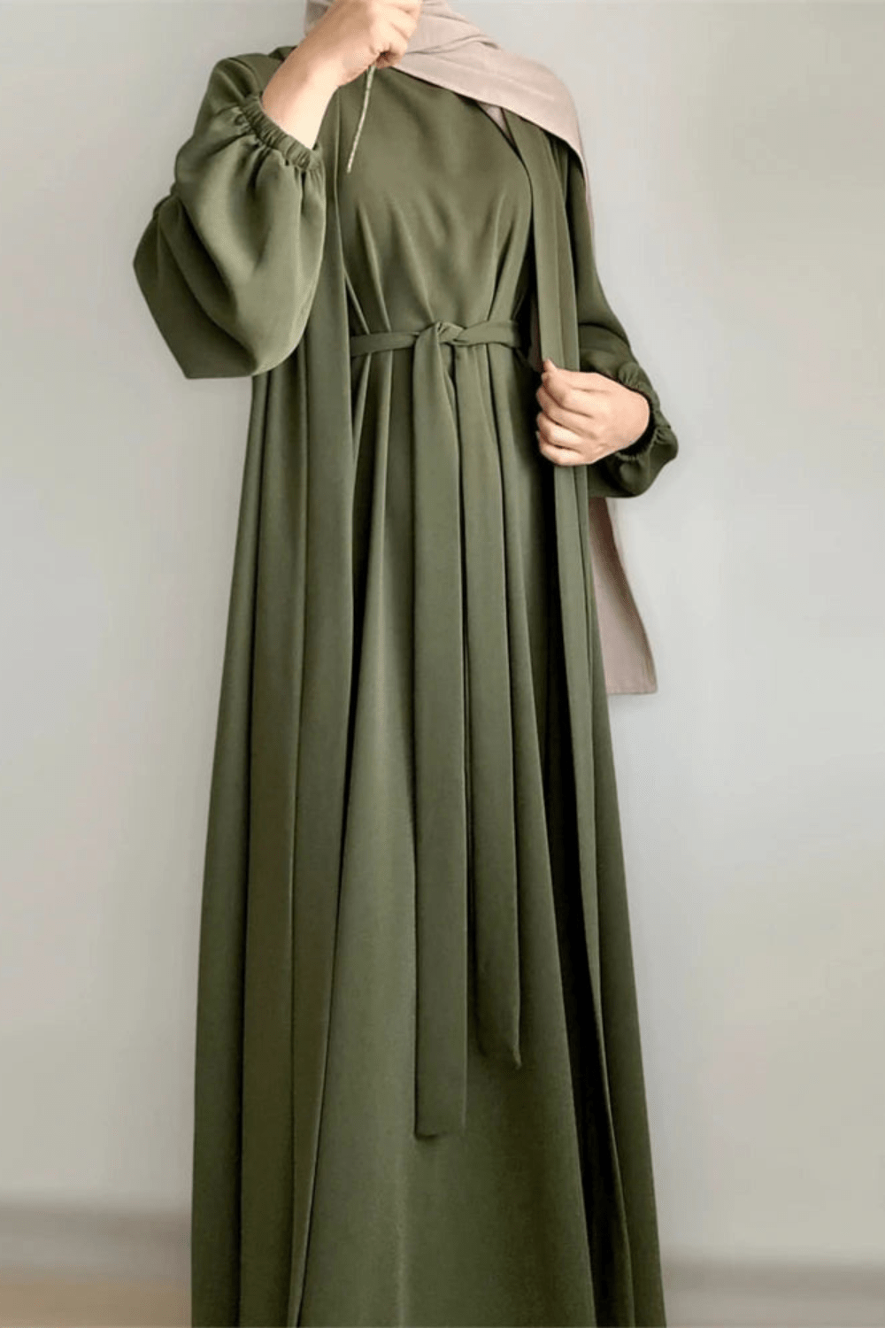 Kimono Femme | Voilée Vert kaki / XXL