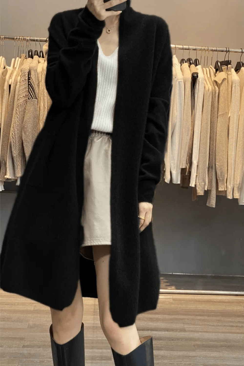 Kimono | Laine Noir / Taille unique