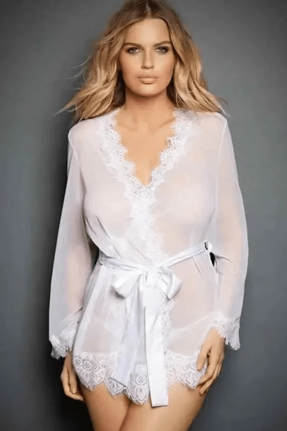 Kimono | Lingerie Blanc / 3XL
