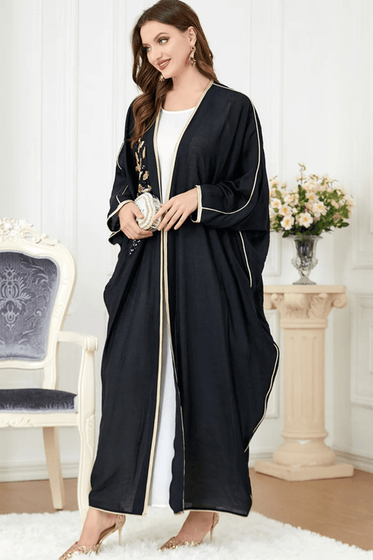 Kimono | Marocain Noir / Taille unique