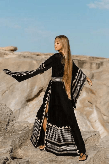 kimono noir femme