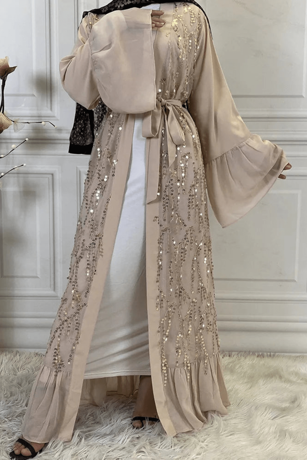 Kimono | Strass Beige / XXL