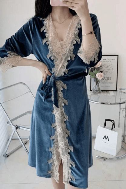 Kimono | Velours Bleu / XL