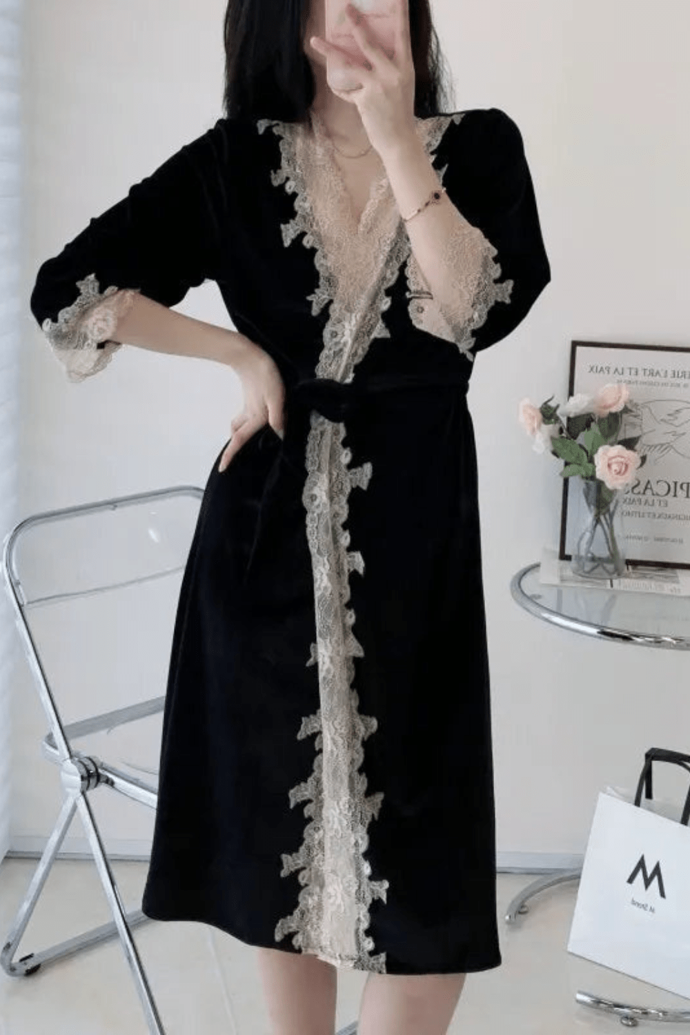 Kimono | Velours Noir / XL