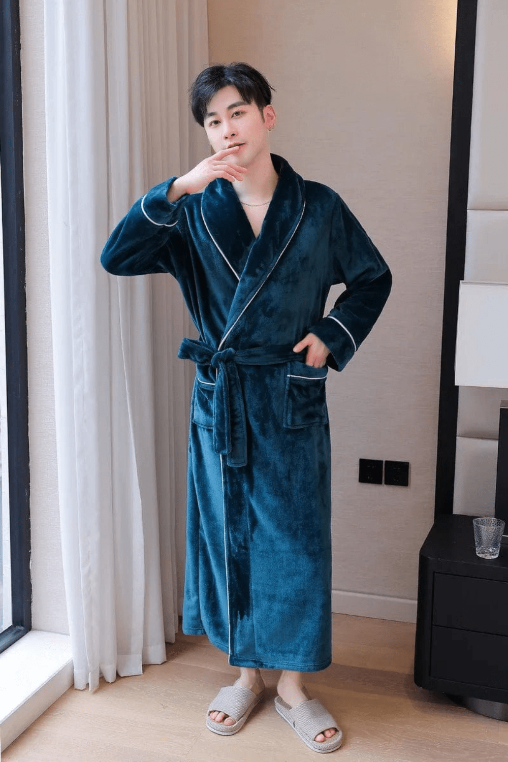 peignoir de bain coton homme