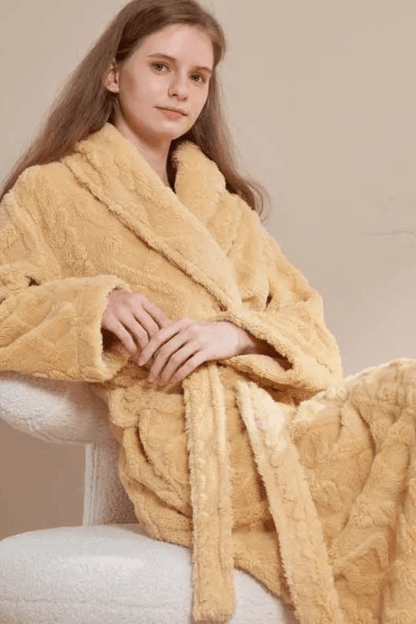 peignoir blanc femme