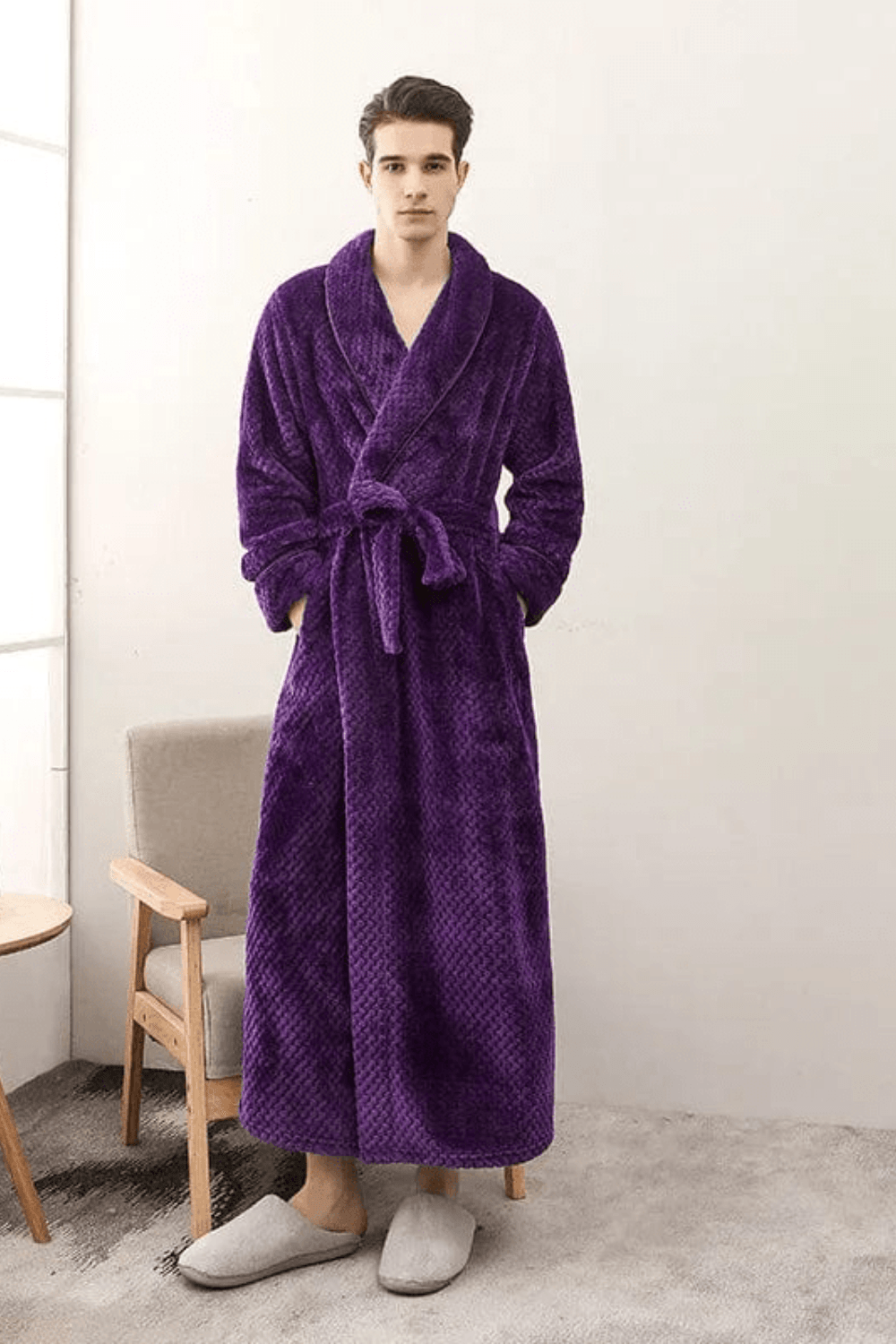peignoir blanc homme