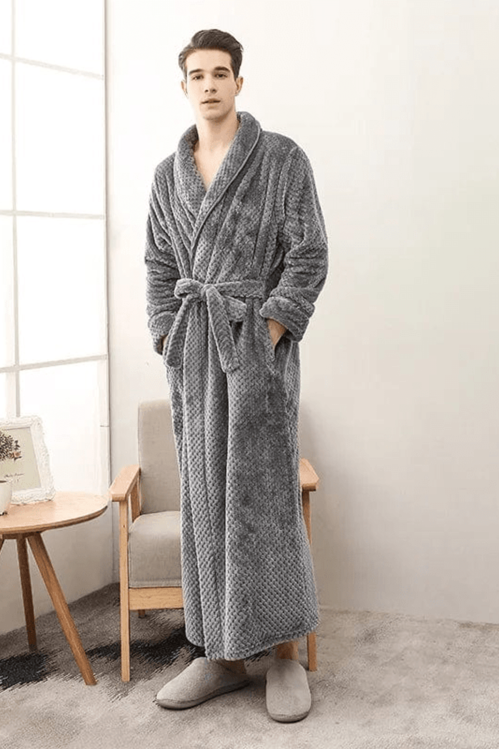 peignoir blanc homme
