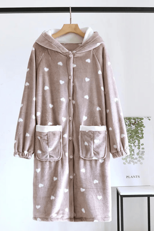 Peignoir | Cœur Taupe / L