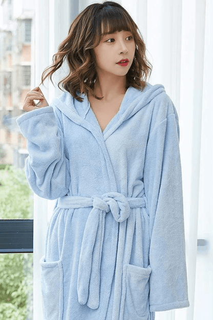 Peignoir de Bain Femme Moelleux avec Capuche La Maison du Peignoir